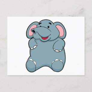 Söt Elefant Vykort