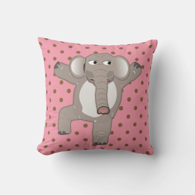 SÖT ELEFANTBABY-RUM PINKALÖSA KUDDAR (Framsida)