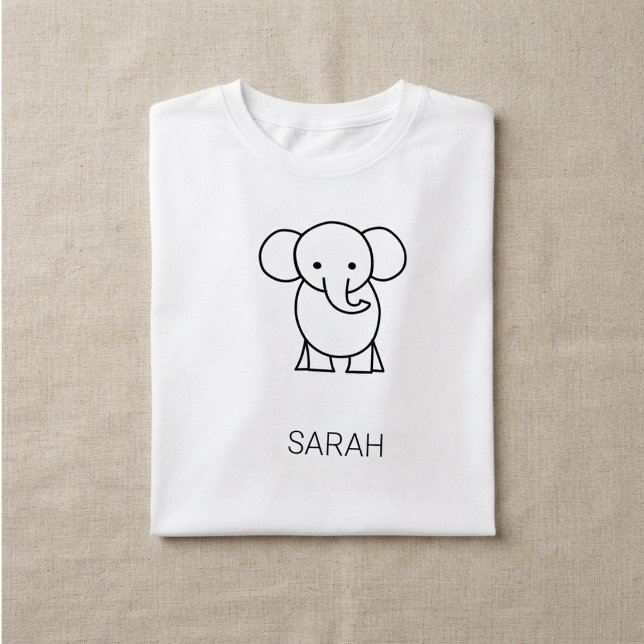 Söt Elefantbarn T-Shirt (Skapare uppladdad)