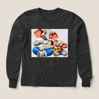 söt elefantmamma och baby elefant t-shirt-djur t shirt