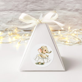 Söt Elefantvattenfärg  Fyrkantigt Klistermärke