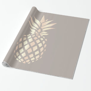 Söt elegant ananas och grått av kopparanas ro guld presentpapper