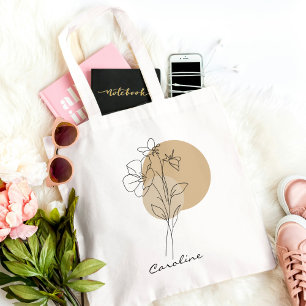 Söt Elegant Boho Typografi Trendig Chic Tygkasse