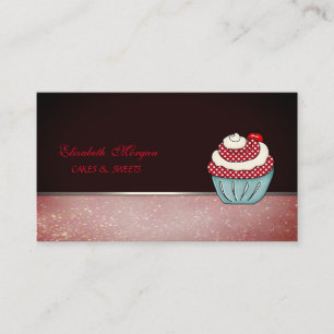 Söt Elegant Cupcake Kirsche Konditori Visitkort