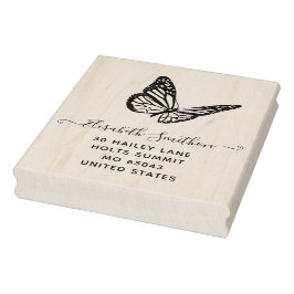 Söt elegant fjäril djur personlig brevpapper stämpel