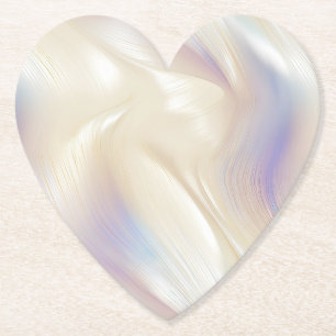 Söt Elegant Pearl Aqua Blue Lila Swirl Underlägg Papper