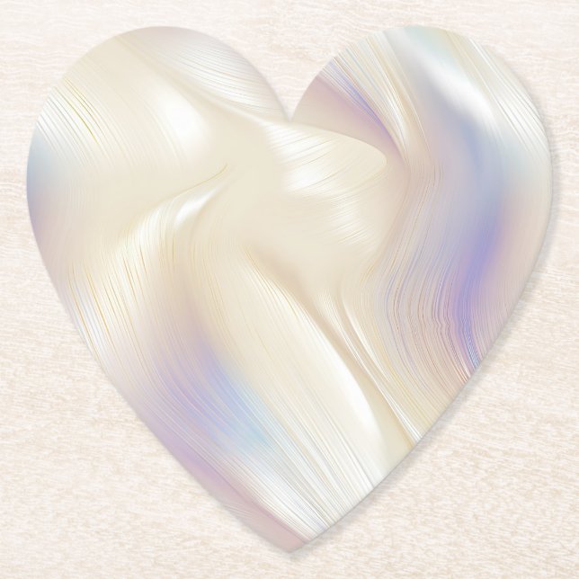 Söt Elegant Pearl Aqua Blue Lila Swirl Underlägg Papper (Framsida)