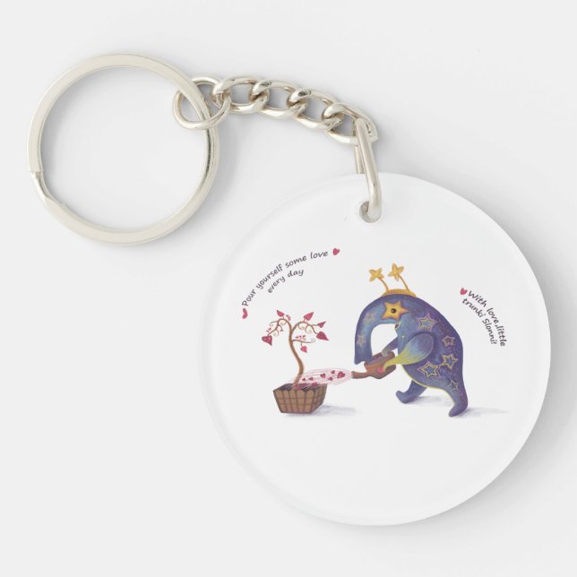 söt elephant-akrylisk nyckelkedja (Framsidan)