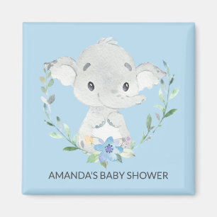 Söt Elephant Baby Shower Favor Magnet