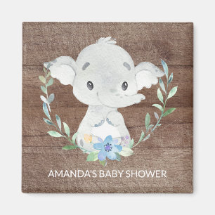 Söt Elephant Baby Shower-favoritmagnet Magnet