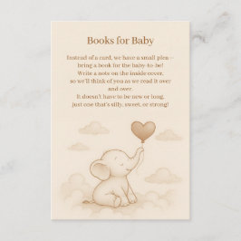 Söt Elephant Baby Shower-skållkort Tilläggskort