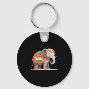 Söt Elephant Costume for Indian Färg and Anim Nyckelring