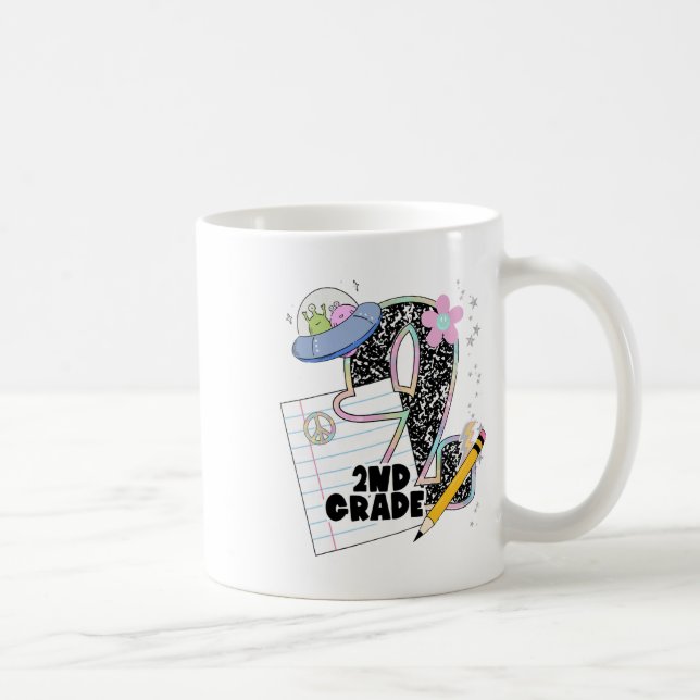 Söt elev i 2:a klass tillbaka till skolan lärare S Kaffemugg (Höger)
