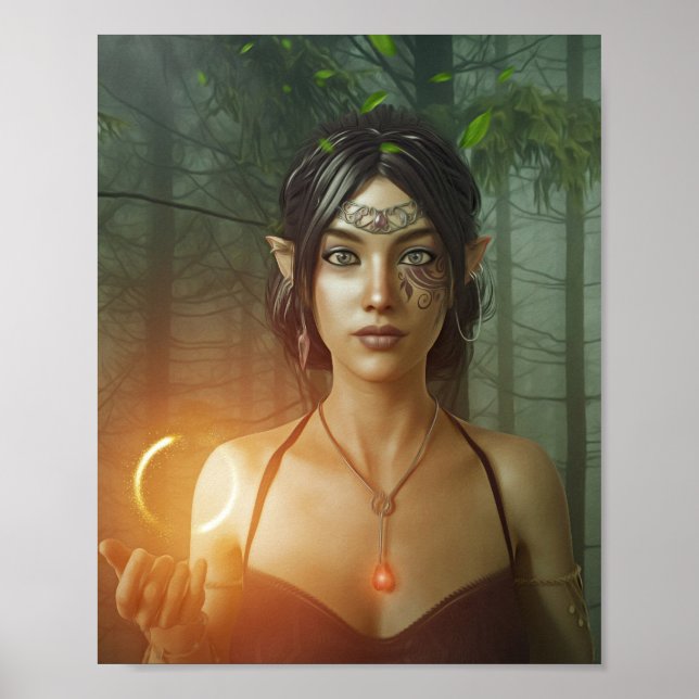 SÖT ELF GIRL FANTASY POSTER (Framsidan)