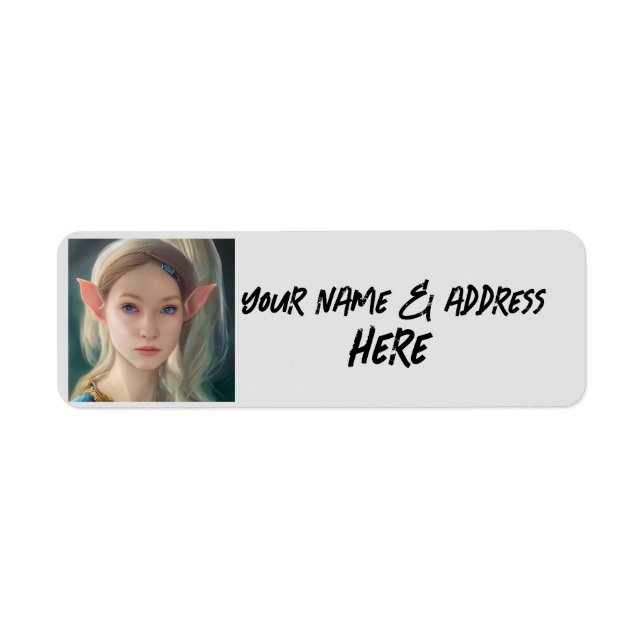 SÖT ELF GIRL-RETURETIKETTER RETURADRESS ETIKETT (Framsidan)