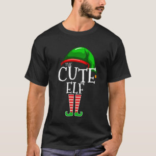 Söt - Elf Grupp Matchande Familj Jul Rolig Pyjamas T Shirt