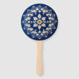 Söt Embroized look Blue Hand Fläkt