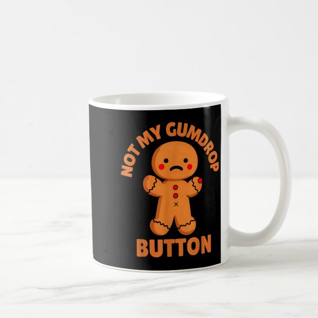 Söt Emotionell Rolig Gingerbread Man Inte Min Gumm Kaffemugg (Höger)
