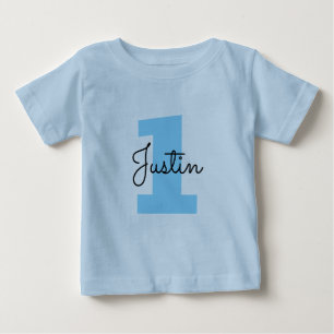 Söt en 1-års födelsedags bebis t-shirt för små bar