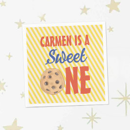 Söt en choklad Cookie Birthday Napkin Pappersservett