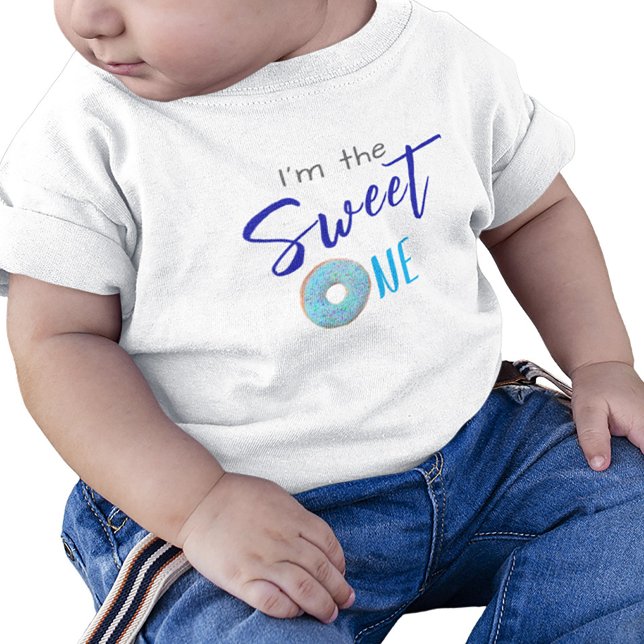 Söt en Donut Blue Boy 1:a födelsedagen Party T Shirt (Skapare uppladdad)