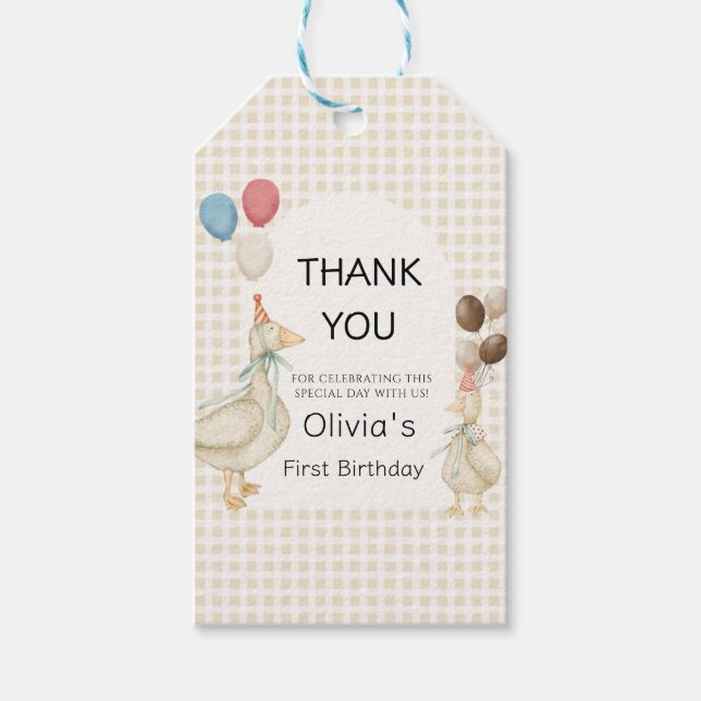 Söt En Dum Galet Födelsedag  Presentetikett (Framsidan)