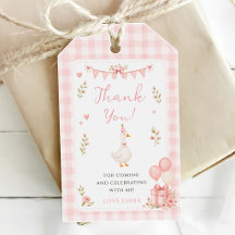 Söt En Dum Gås Rosa Båge Flicka 1-årsdag