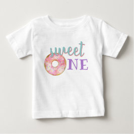 Söt en Flicka första födelsedag Donut T Shirt