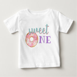 Söt en Flicka första födelsedag Donut T Shirt