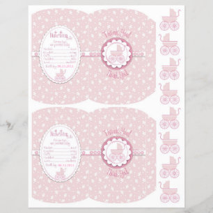 Söt en flicka Mini Puff Box-mall Reklamblad