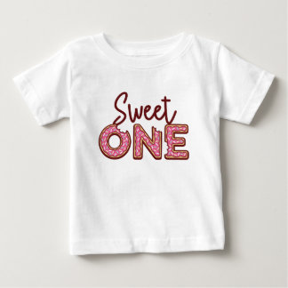 Söt en första födelsedag Donut Theme T- Shirt T