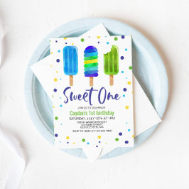 Söt en första födelsedagsinbjudan inbjudningar