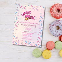 Söt en första födelsedagsinbjudan