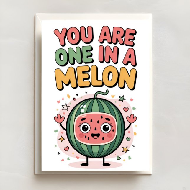 Söt en-i-en-melon födelsedagskort kort (Skapare uppladdad)