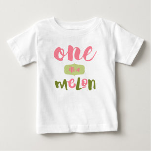 Söt En-i-en melon Första födelsedagen Flicka Bedår T Shirt