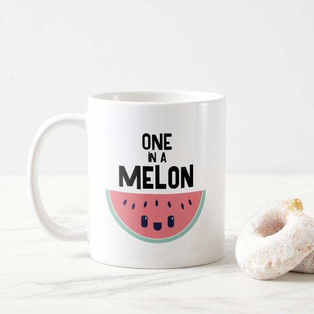 Söt En-i-en-melon-Vattenmelon Kaffemugg (Med munk)
