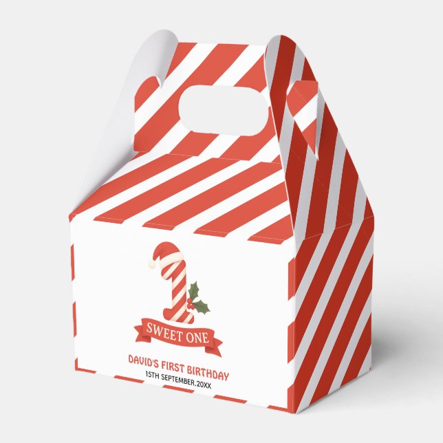 Söt en jul första födelsedag presentaskar (Framsidan Sidan)