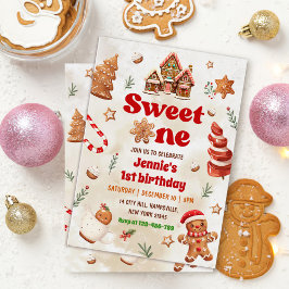 Söt en julafton Gingerwab House Birthday Inbjudningar