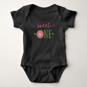 Söt En Vattenmelon 1-års Födelsedags Outfit T-Shir T Shirt