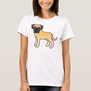 Sot engelsk mastiff söt serietecknad hund t shirt