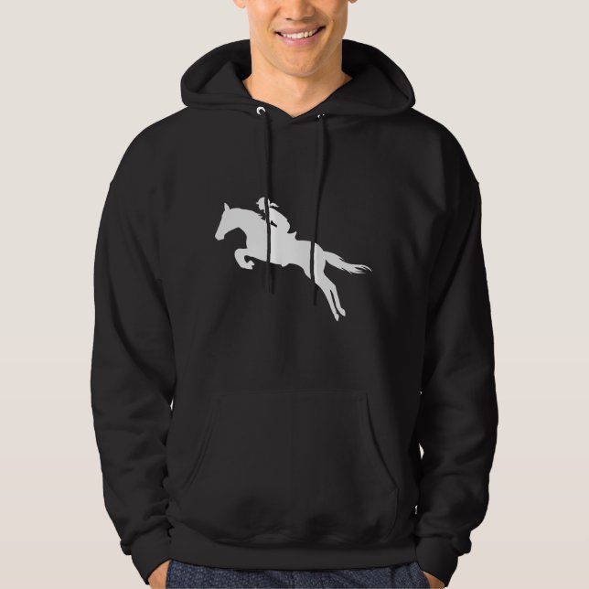Söt engelsk ridning jakt hoppning flicka ridning h hoodie (Framsida)