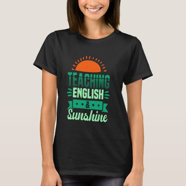 Söt engelsklärare & solsken t shirt (Framsida)
