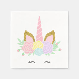 Söt Enhörning Baby Shower Servetter
