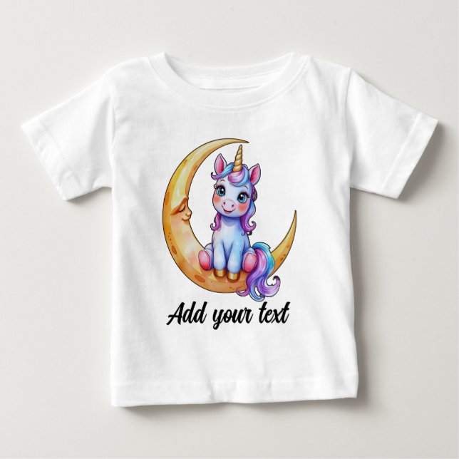 Söt Enhörning Baby T-shirt (Framsida)