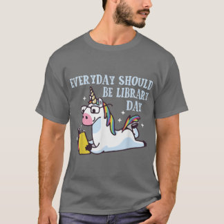 Söt Enhörning Läs Bok Bibliotekarie Älskare Biblio T Shirt
