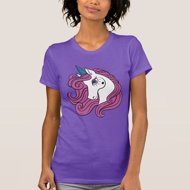 Söt enhörning skjortor & jackor t shirt (Framsida)