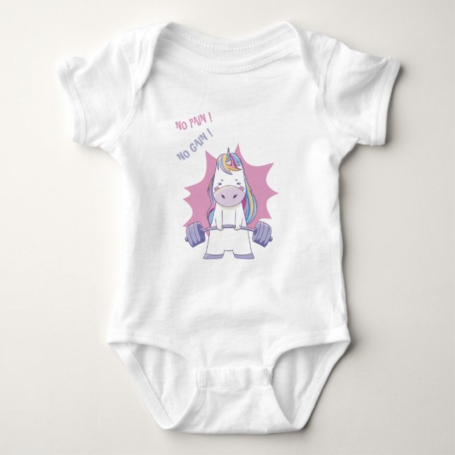 Söt Enhörning  T Shirt (Framsida)