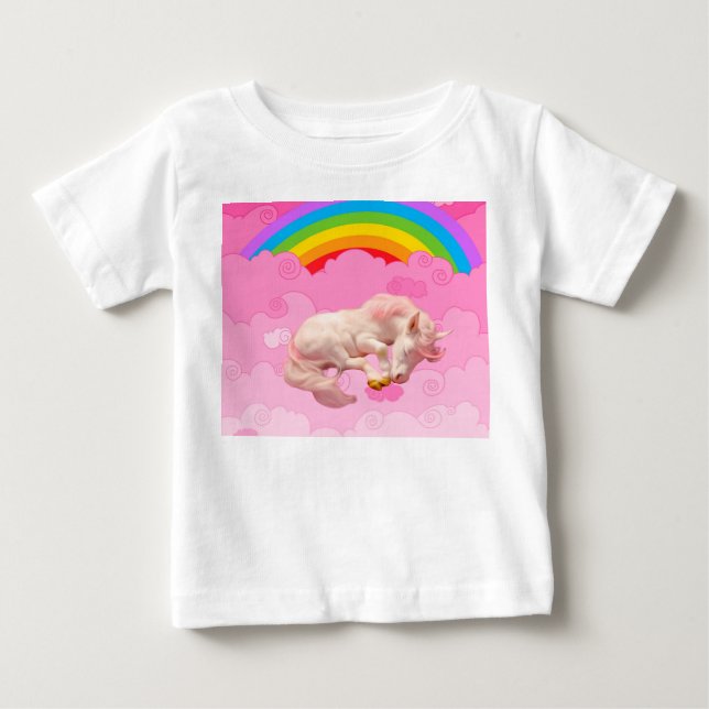 Söt enhörning. t shirt (Framsida)