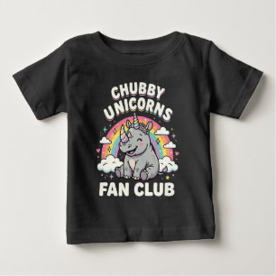 Söt Enhörnings Fan Club Magisk Regnbåge Enhörning T Shirt