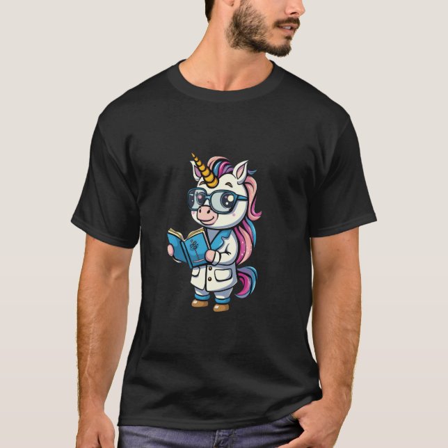 Söt Enhörningsforskare T Shirt (Framsida)